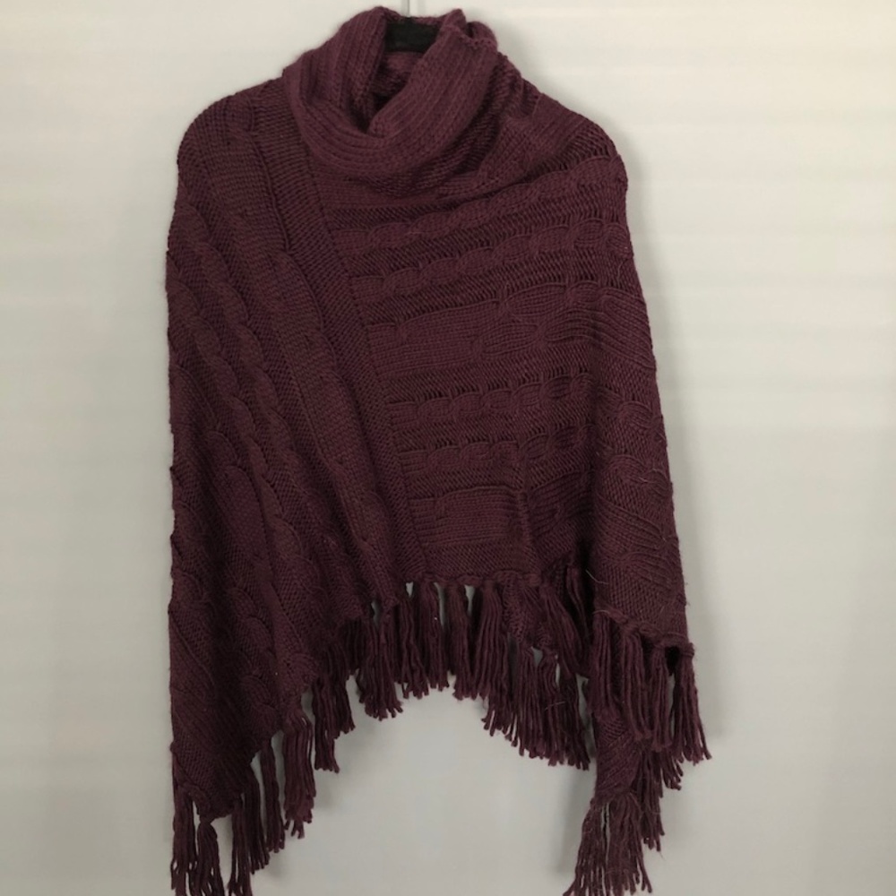 Maroon Poncho